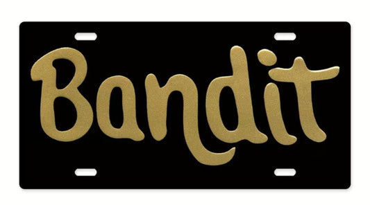 Bandit Metal Stamped License Plate