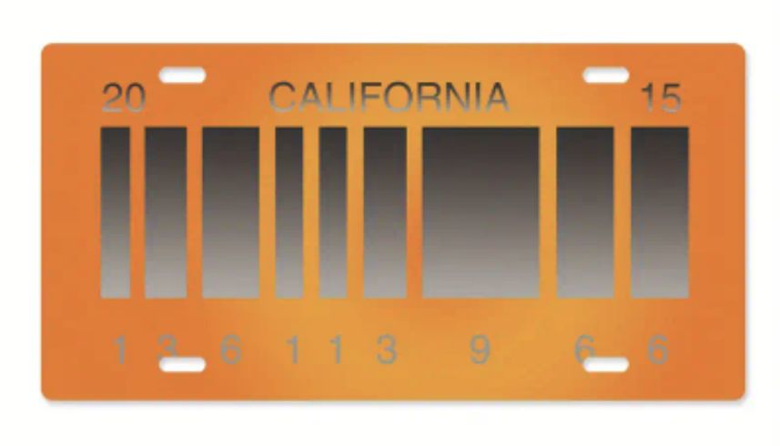 Back to the Future 2 Metal Stamped License Plate