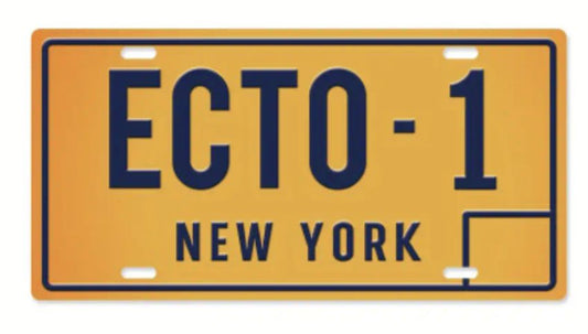 Ghostbusters ECTO-1 Metal Stamped License Plate