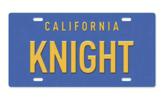 knight Rider Metal Stamped License Plate